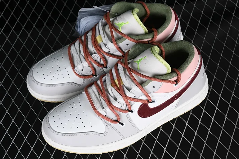All categories Air Jordan Jordan series basketball shoes Air Jordan 1 Low Z version Air Jordan 1 Low AJ1 Joe 1 gray pink strap deconstruction low-top basketball shoes FD9906-131